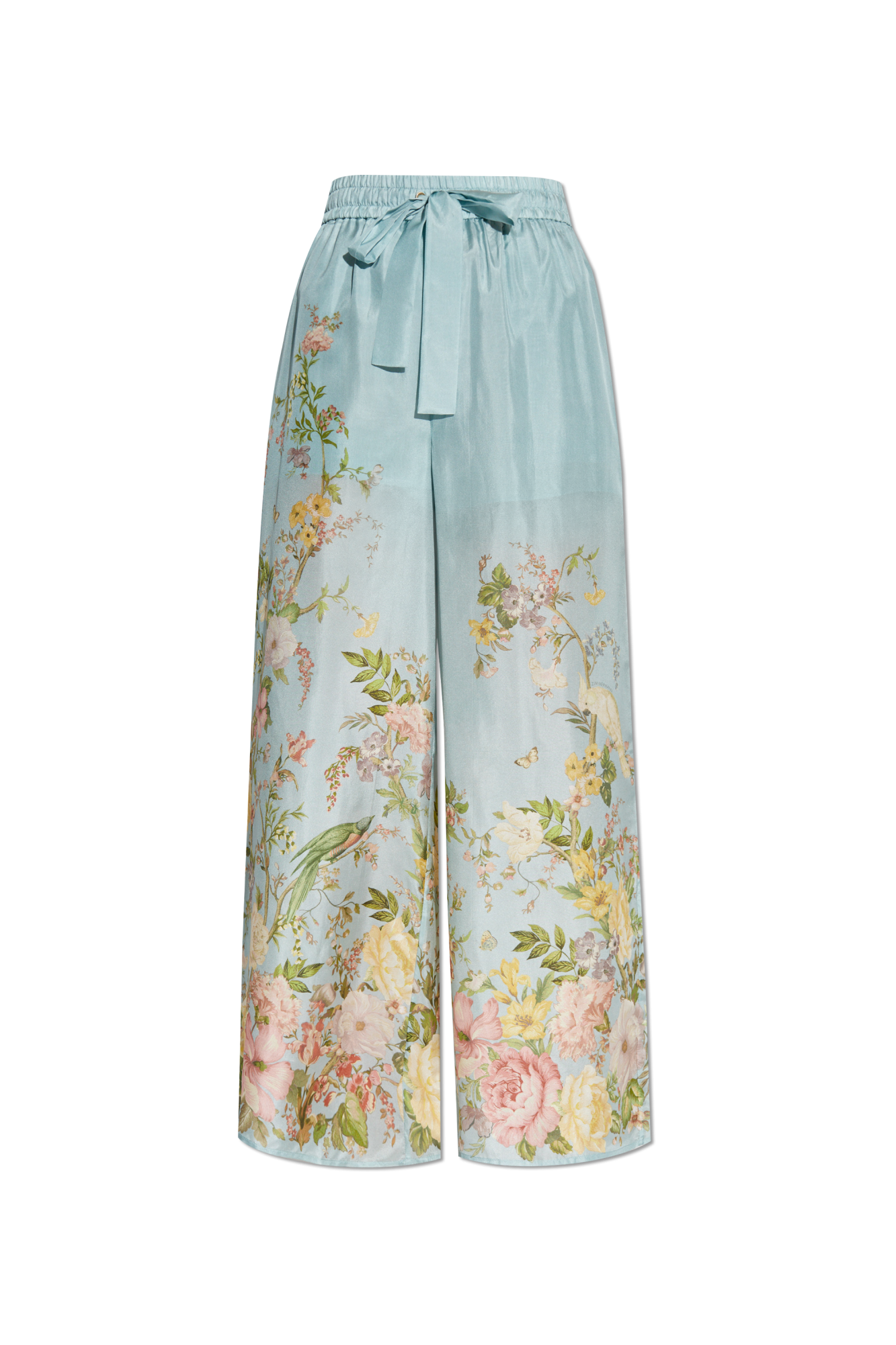 パンツ Floral Printed Silk Trousers Lanvin Printed Silk Satin Pants (Pants) IFCHIC.COM